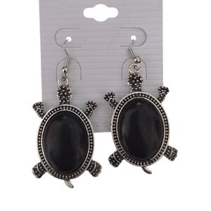 Silver Turtle Earrings